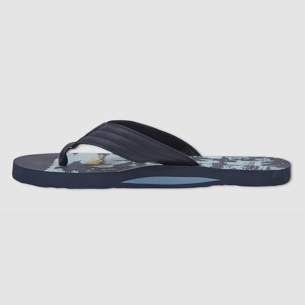 Quiksilver Foundation Sandals / Flip-Flops - NWT Mens 9 Navy Blue - #49619-K8